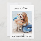 犬のパーソナライズされた母パピペット写真母の日 シーズンカード (正面)