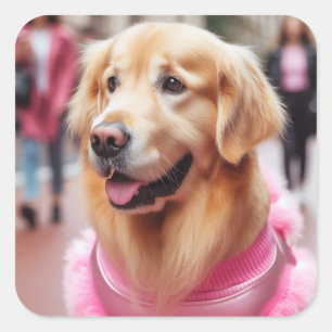 犬のパーソナライズされた親にペット写真の贈り物を追加 スクエアシール