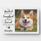 犬のパーソナライズされた記念撮影 フォトプラーク (正面)