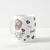 犬のパーソナライズされた顔写真マグカップ – おもしろマグカップ コーヒーマグカップ (正面左)