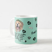 犬のパーソナライズされた顔写真マグカップ – おもしろマグカップ コーヒーマグカップ (正面左)