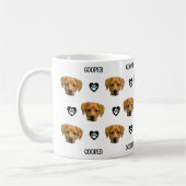 犬のパーソナライズされた顔写真 コーヒーマグカップ (左)