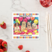 犬のパーティーこのポーティをパーソナライズし始めよう スタンダードカクテルナプキン (インサイチュ)