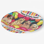 犬のパーティーこのポーティをパーソナライズし始めよう ペーパープレート (アングル)