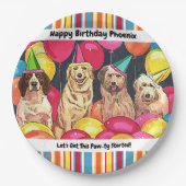 犬のパーティーこのポーティをパーソナライズし始めよう ペーパープレート (正面)