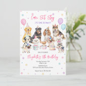 犬のパーティーの誕生日招待状 招待状 (スタンド正面)