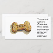 犬のパーティービジネスイベントのための御馳走カードの後をつけて下さい 案内状 (正面/裏面)