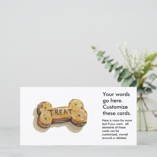 犬のパーティービジネスイベントのための御馳走カードの後をつけて下さい 案内状 (スタンド正面)