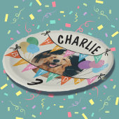 犬のパーティー誕生日の子犬の装飾 ペーパープレート