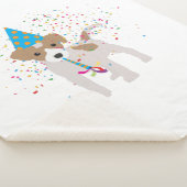 犬のパーティー – 動物の子犬を持つパーティー シェルパブランケット (3/4)