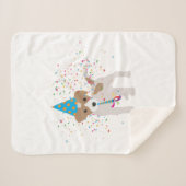 犬のパーティー – 動物の子犬を持つパーティー シェルパブランケット (正面(横))