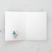 犬のパーティー – 誕生日パーティーで動物 カード (内部)