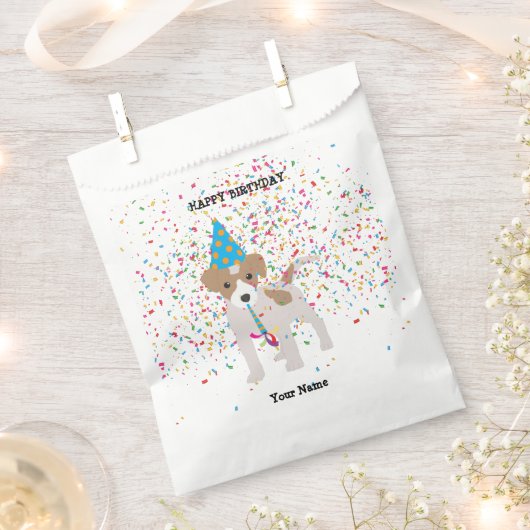 犬のパーティー – 誕生日パーティーで動物 フェイバーバッグ (クリップ留めされた状態)