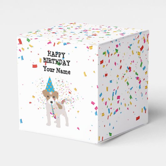 犬のパーティー – 誕生日パーティーで動物 フェイバーボックス (正面サイド)