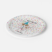 犬のパーティー – 誕生日パーティーで動物 ペーパープレート (アングル)