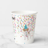 犬のパーティー – 誕生日パーティーで動物 紙コップ (裏面)