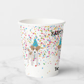 犬のパーティー – 誕生日パーティーで動物 紙コップ (正面)