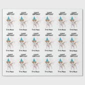 犬のパーティー – 誕生日パーティーの動物の名前 ラッピングペーパー (フラット)