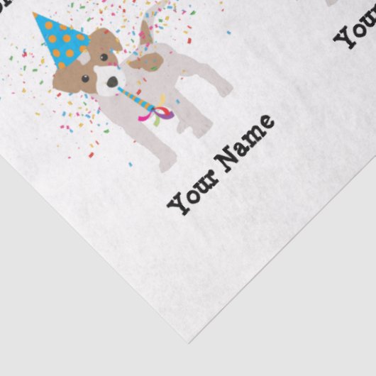 犬のパーティー – 誕生日パーティーの動物の名前 薄葉紙 (詳細)
