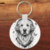犬のビジネス キーホルダー (裏面)
