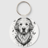 犬のビジネス キーホルダー (裏面)
