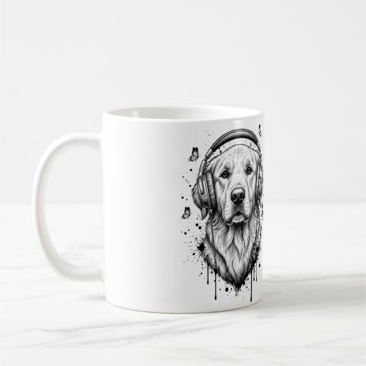 犬のビジネス コーヒーマグカップ (左)