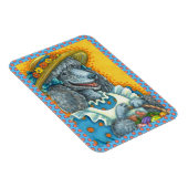 犬のビスケットとイースター卵バスケット、かわいいプードル マグネット (右側)