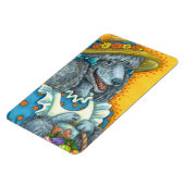 犬のビスケットとイースター卵バスケット、かわいいプードル マグネット (左側)