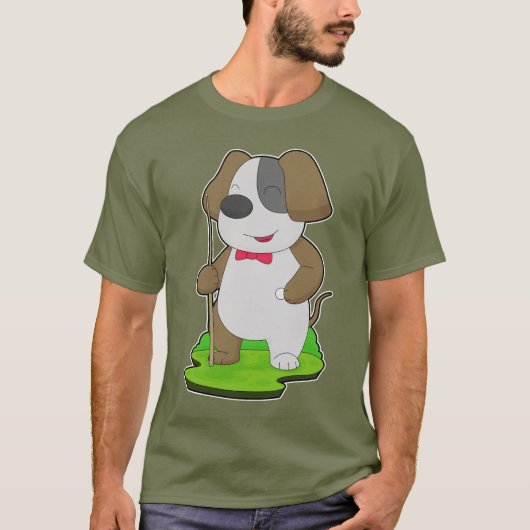 犬のビリヤード行列 Tシャツ (正面)