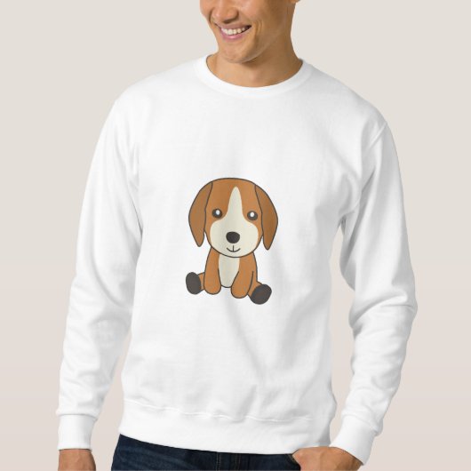 犬のビーグル子犬かわいい子供へ犬 スウェットシャツ (正面)