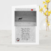 犬のビーチテーマペット悔やみや弔慰 カード (黄色い花)