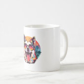 犬のビーチ夏の犬の寒さ コーヒーマグカップ (正面右)
