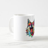 犬のビーチ夏犬の冷却1 コーヒーマグカップ (正面左)