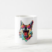 犬のビーチ夏犬の冷却1 コーヒーマグカップ (中央)