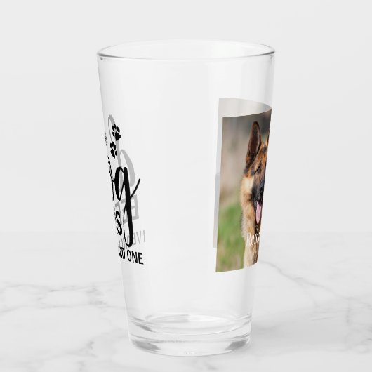 犬のビールではペットの写真は一カスタム枚だけ タンブラーグラス (左)