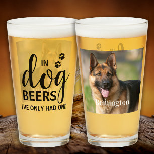 犬のビールではペットの写真は一カスタム枚だけ タンブラーグラス