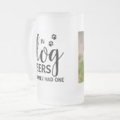 犬のビールではペットの写真は一カスタム枚だけ フロストグラスビールジョッキ (正面左)