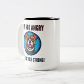 犬のピットブル ツートーンマグカップ (正面左)