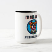 犬のピットブル ツートーンマグカップ (正面右)