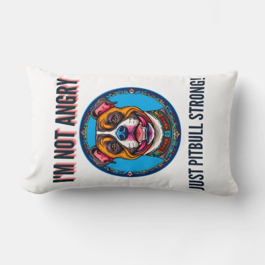 犬のピットブル ランバークッション (正面)
