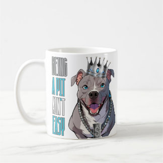 犬のピットブル"Being A Pit Ain't簡単"クラシックMug コーヒーマグカップ