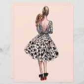 犬のファッションイラストレーション (正面/裏面)