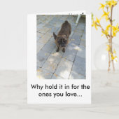 犬のファートカード カード (黄色い花)