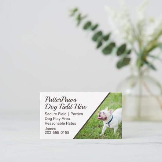 犬のフィールドを雇う子犬の公園 名刺 (スタンド正面)