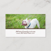 犬のフィールドを雇う子犬の公園 名刺 (裏面)