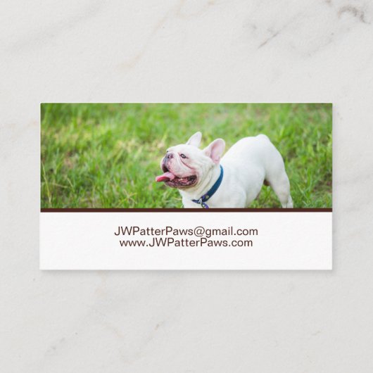 犬のフィールドを雇う子犬の公園 名刺 (裏面)