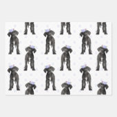 犬のフローラ、偉大なダンのパターン、犬の母、犬のパパ ラッピングペーパーシート (正面3)