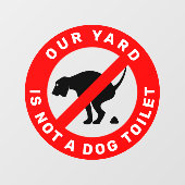 犬のフンのしるしなし ウィンドウサイン (シート)