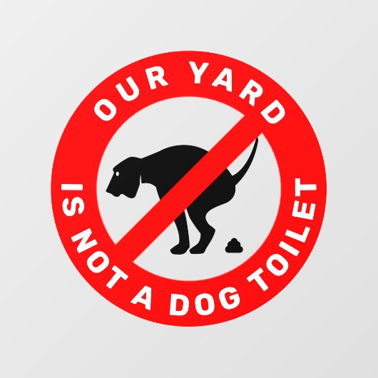 犬のフンのしるしなし ウィンドウサイン (シート)