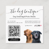 犬のブティック ビジネスカード 黒と白 コーリングカード (裏面)